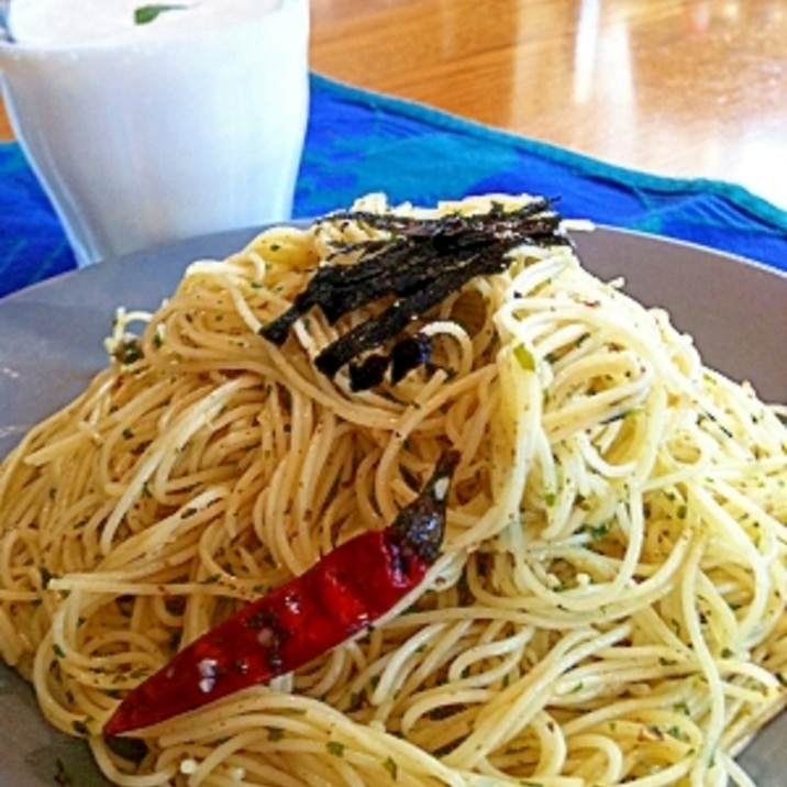 手作り大葉のジェノバソースで『ジェノベーゼパスタ』